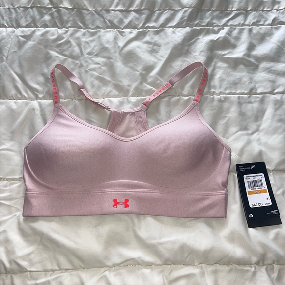 ❤️Baby Pink❤️ Under Armour sports bra NWT! - Picture 1 of 3